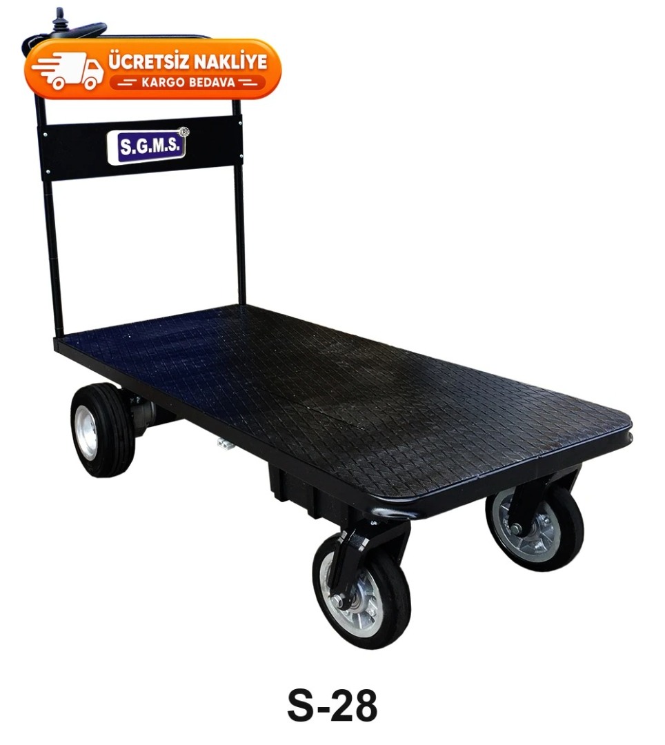 Açık platformlu akülü yük taşıma aracı